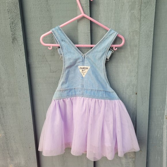 Oshkosh Girls Size 2T Light Denim and Netting Unicorn Jumper - Picture 5 of 8